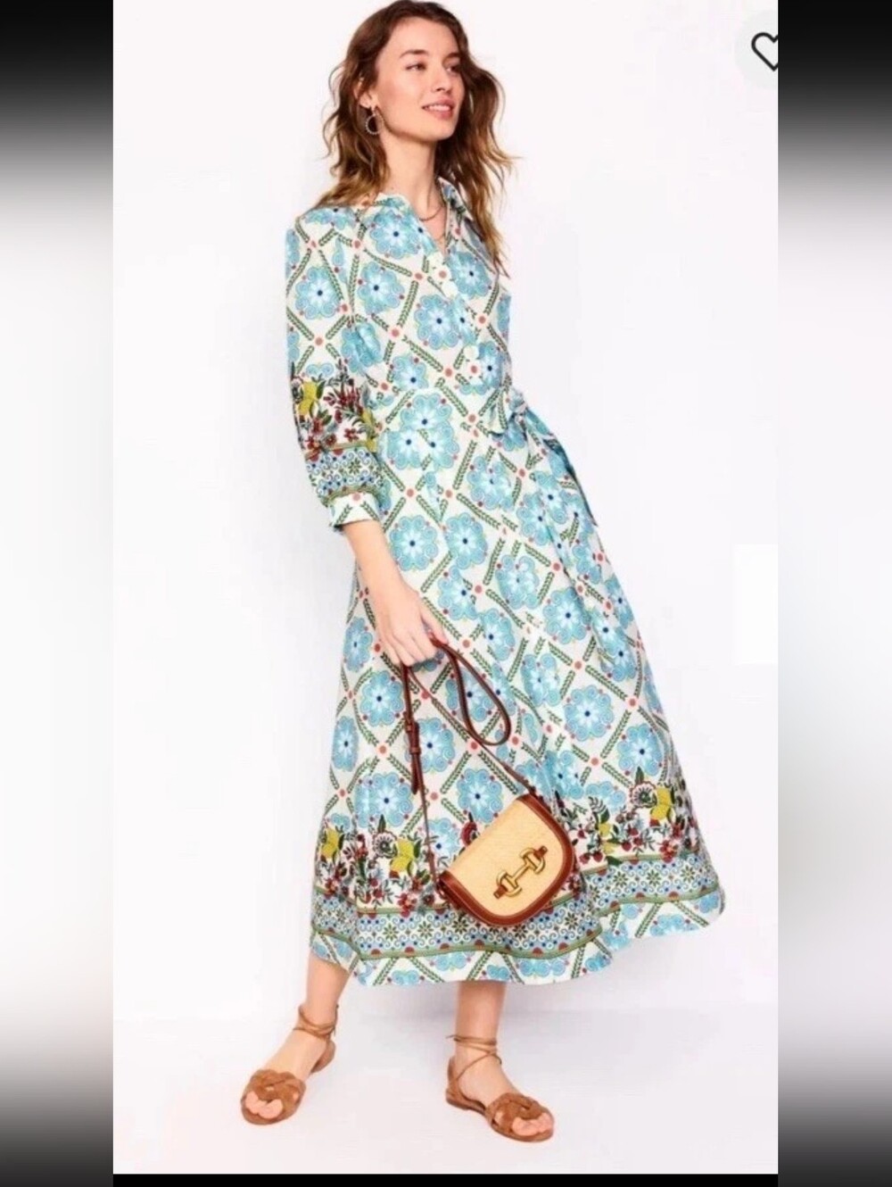 Boden Clara Linen Maxi Dress Size 14 - Picture 11 of 11
